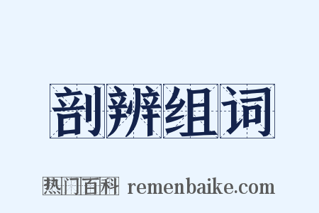 剖辨组词是什么意思的图片